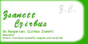 zsanett czirbus business card